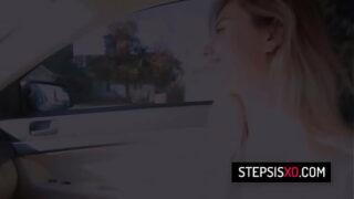 Skinny teen Haley Reed POV sex with her stepbro in car